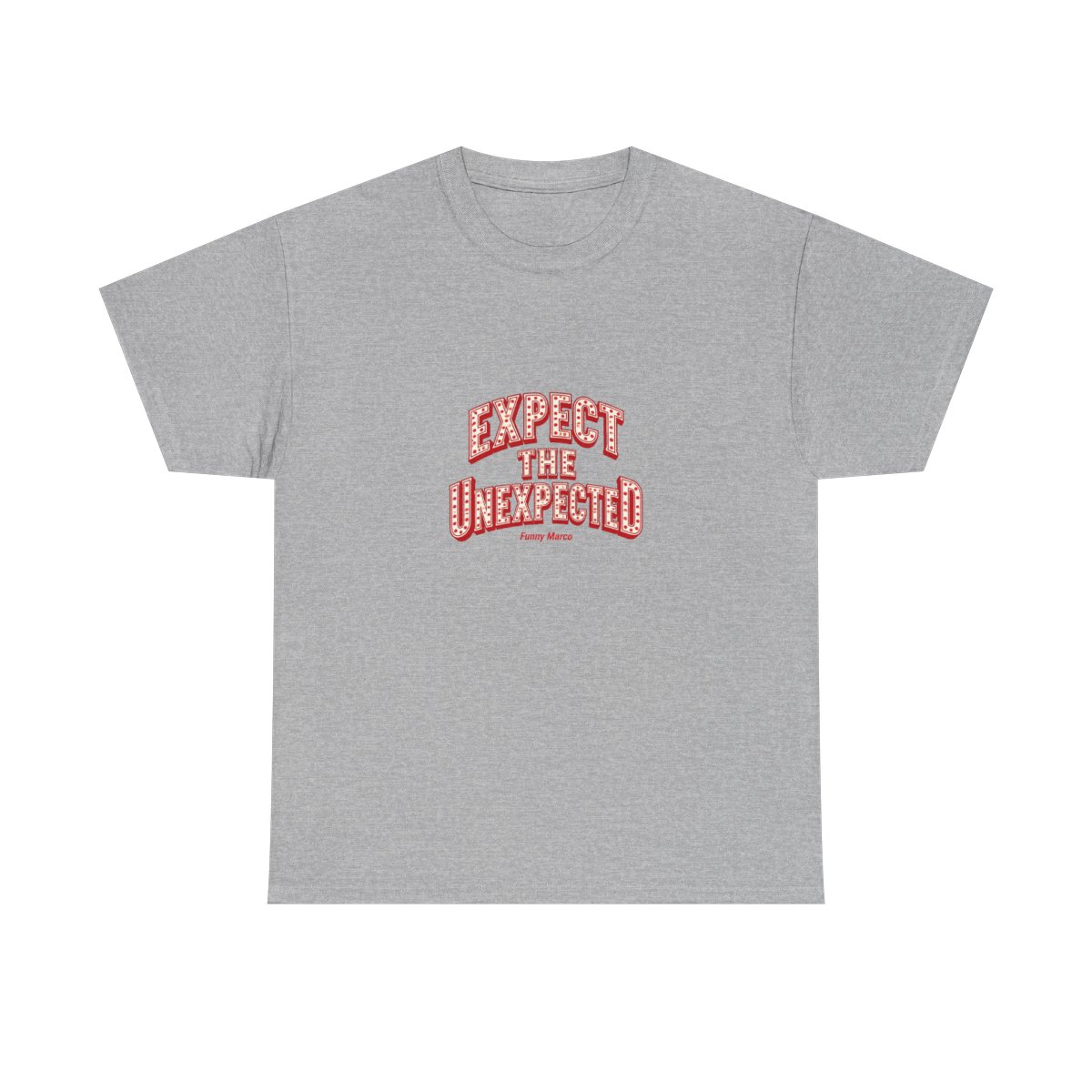 Funny Marco "Expect the Unexpected" Unisex Tee - alternate angle 3, merchandise
