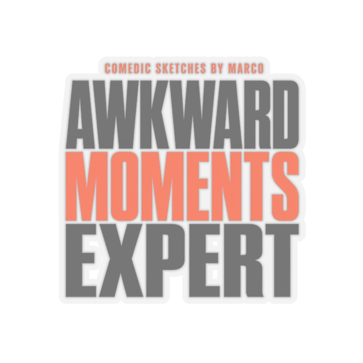 Funny Marco "Awkward Moments Expert" Sticker - alternate angle 2, merchandise
