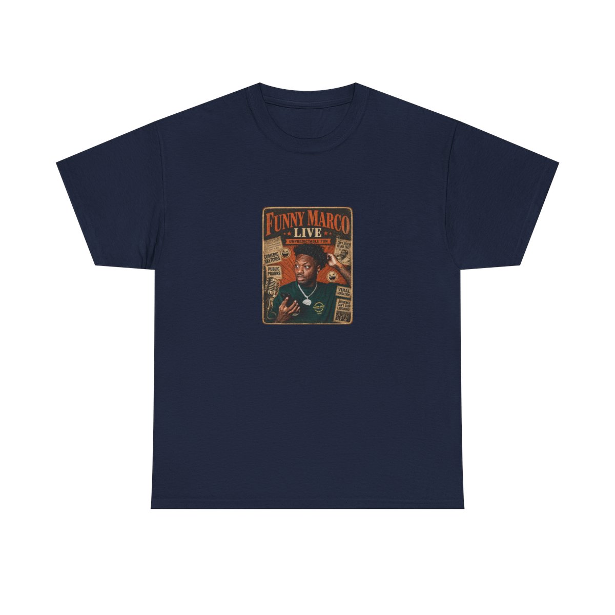Funny Marco "Funny Marco Live" Unisex Tee - alternate angle 3, merchandise