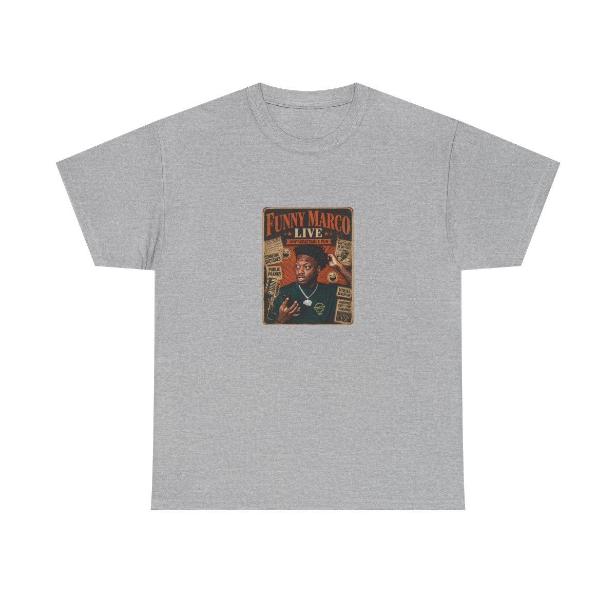 Funny Marco "Funny Marco Live" Unisex Tee - alternate angle 2, merchandise