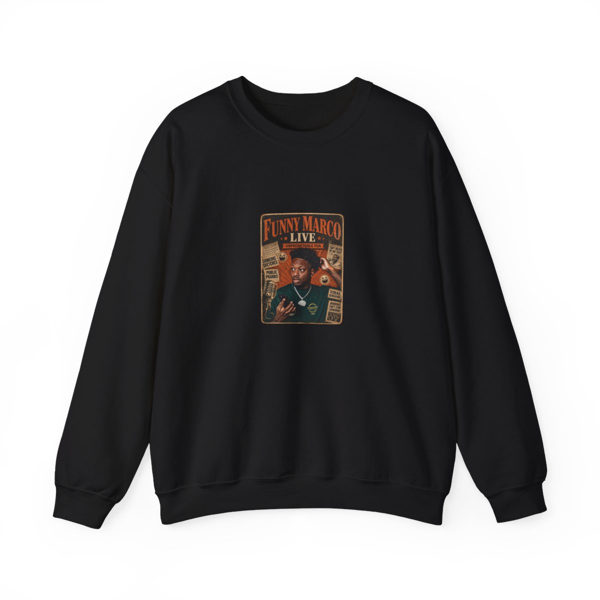 Funny Marco "Funny Marco Live" Crewneck - Funny Marco official Sweatshirts merch