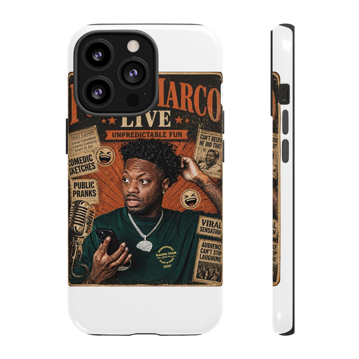 Funny Marco "Funny Marco Live" Phone Case - alternate angle 1, merchandise