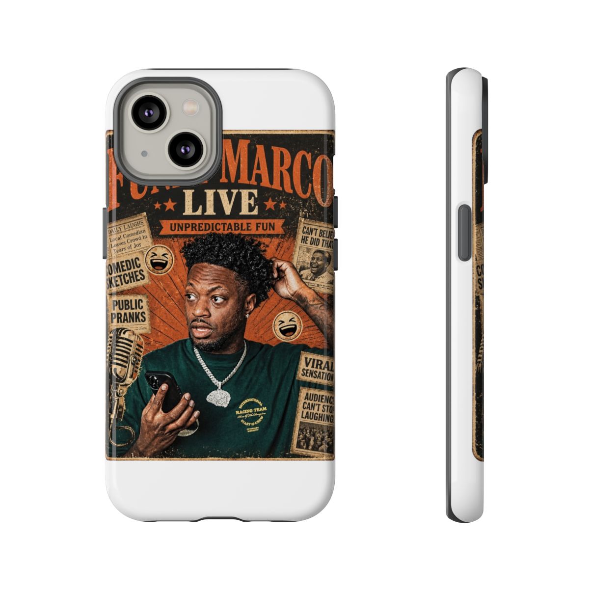 Funny Marco "Funny Marco Live" Phone Case - alternate angle 3, merchandise