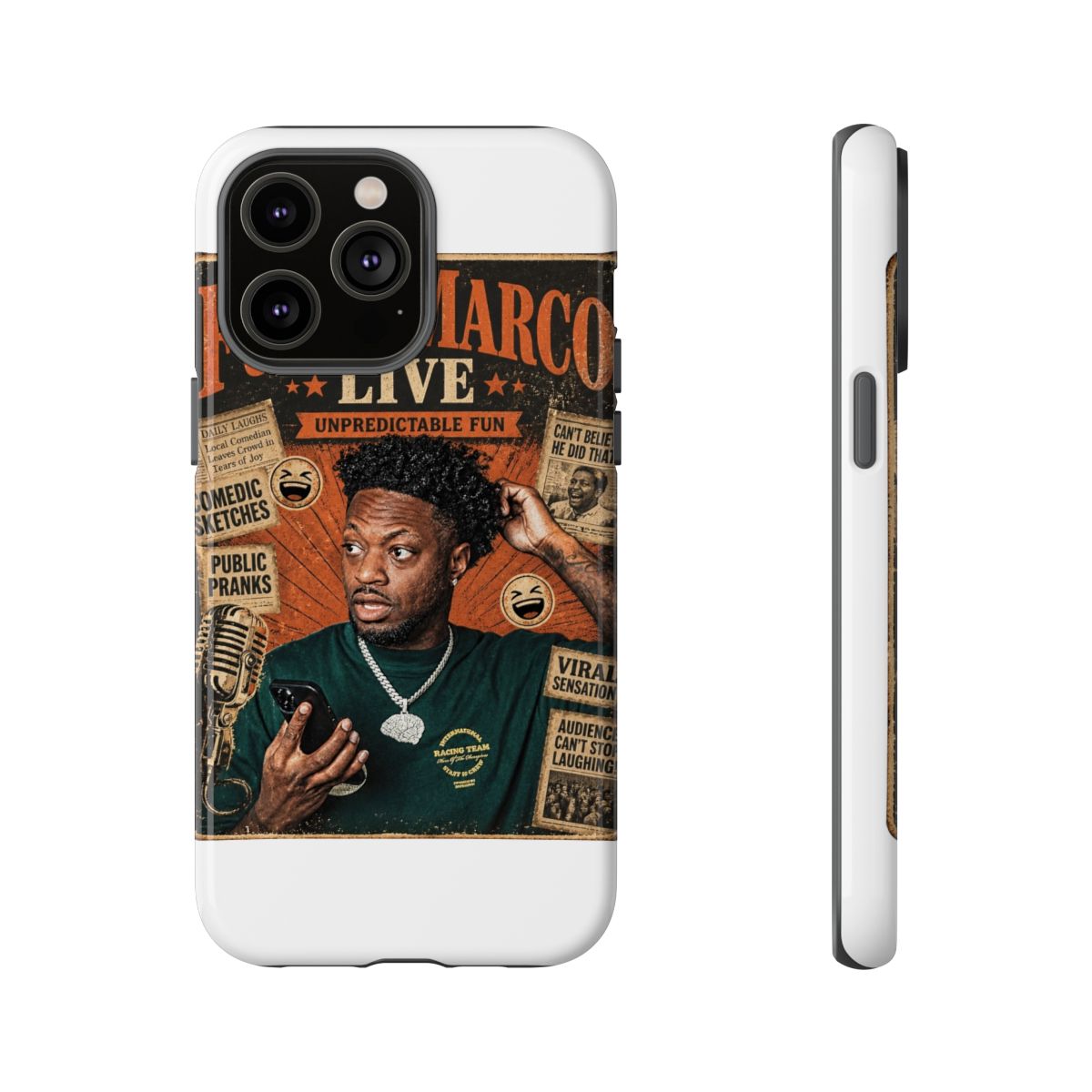 Funny Marco "Funny Marco Live" Phone Case - alternate angle 2, merchandise